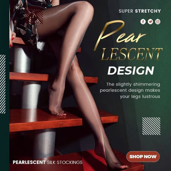 🔥Pearlescent Silk Stockings Sexy Nylon Pantyhose