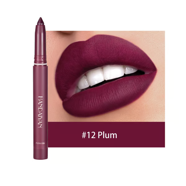 Say Goodbye to Smudges! 💄 Rotating Matte Lipstick Pencils – Long-Lasting, Sharpenable & On Sale Now!