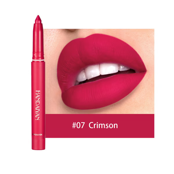 Say Goodbye to Smudges! 💄 Rotating Matte Lipstick Pencils – Long-Lasting, Sharpenable & On Sale Now!
