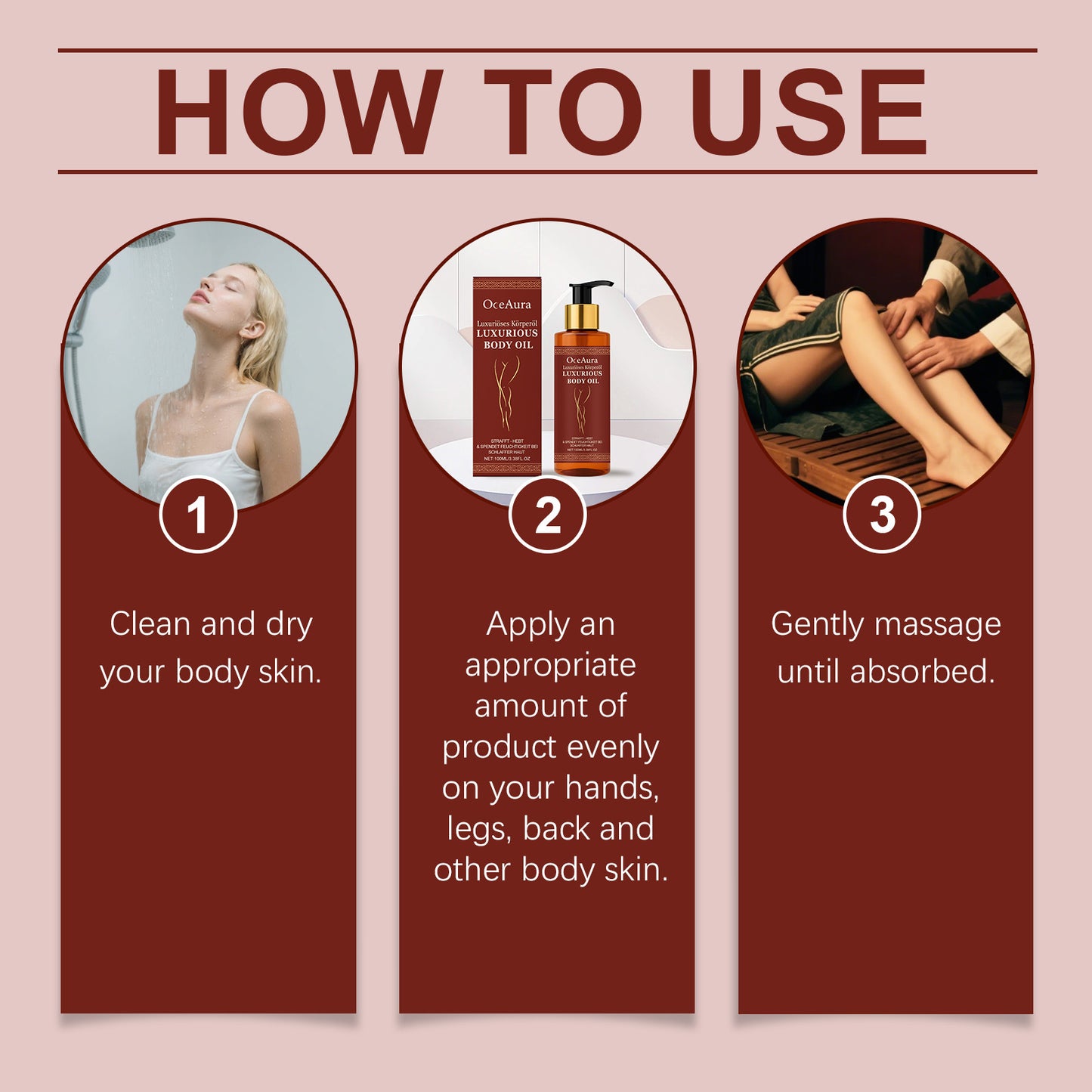 Raffermit la peau affaissée jusqu'à 98 % en 24 heures.——LUXURIOUS BODY OIL