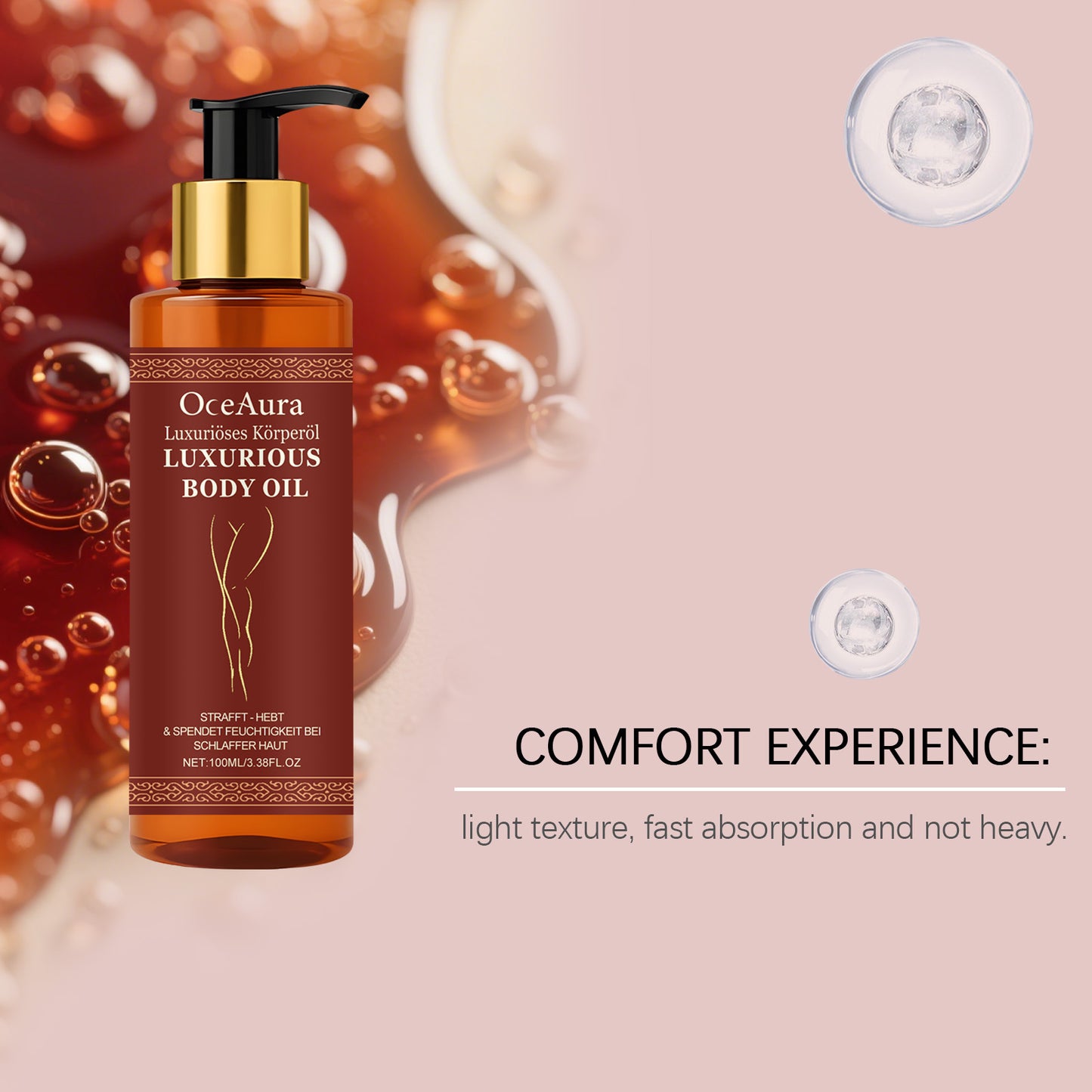 Raffermit la peau affaissée jusqu'à 98 % en 24 heures.——LUXURIOUS BODY OIL