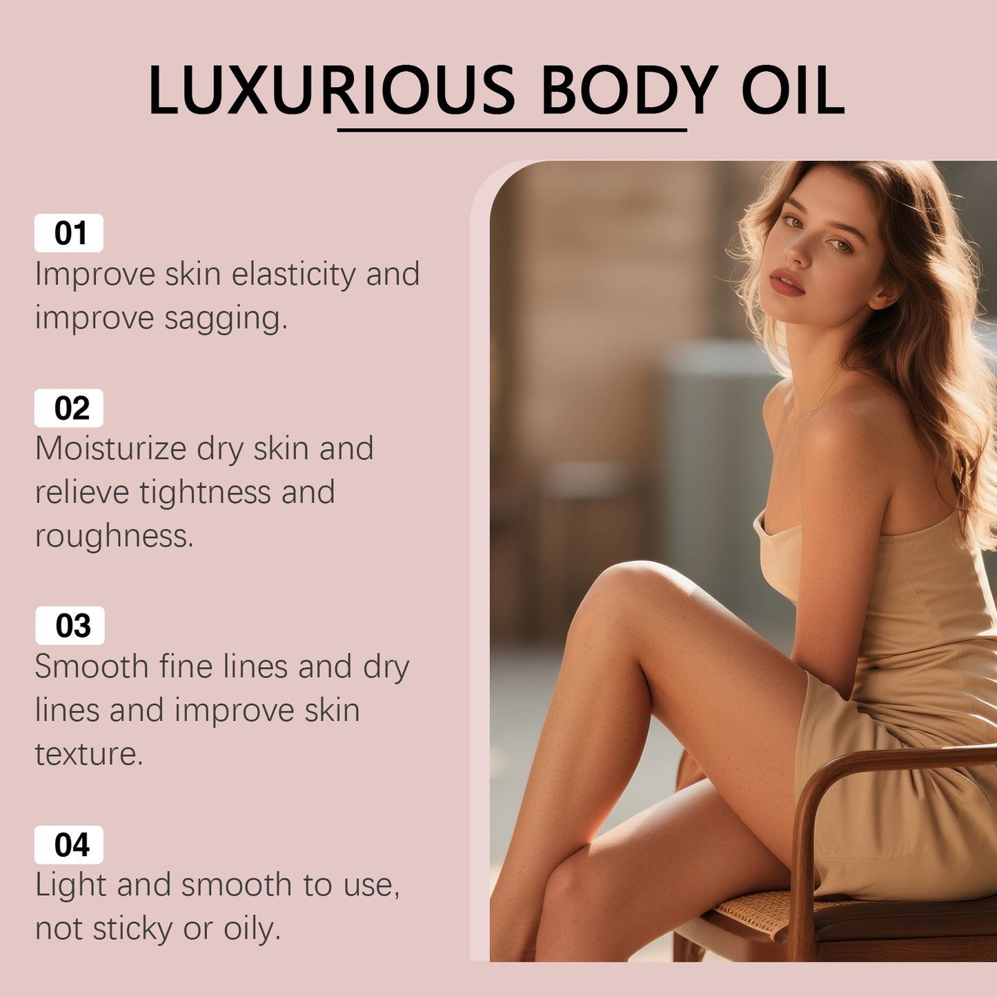 Raffermit la peau affaissée jusqu'à 98 % en 24 heures.——LUXURIOUS BODY OIL
