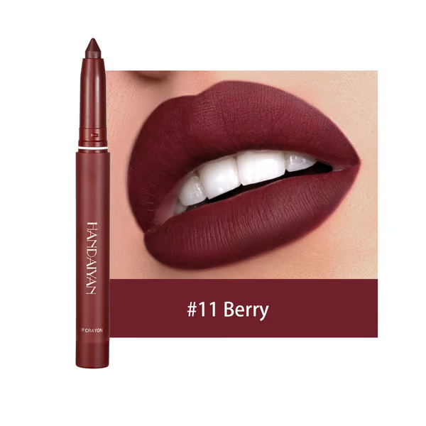 Say Goodbye to Smudges! 💄 Rotating Matte Lipstick Pencils – Long-Lasting, Sharpenable & On Sale Now!