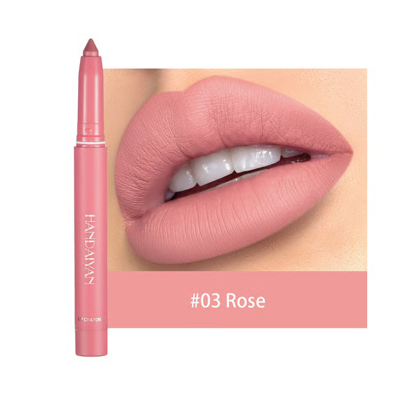 Say Goodbye to Smudges! 💄 Rotating Matte Lipstick Pencils – Long-Lasting, Sharpenable & On Sale Now!