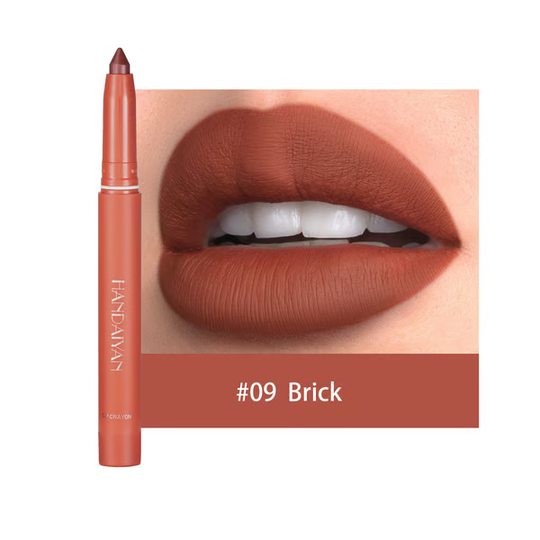 Say Goodbye to Smudges! 💄 Rotating Matte Lipstick Pencils – Long-Lasting, Sharpenable & On Sale Now!