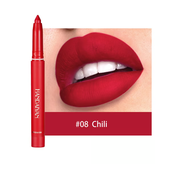 Say Goodbye to Smudges! 💄 Rotating Matte Lipstick Pencils – Long-Lasting, Sharpenable & On Sale Now!