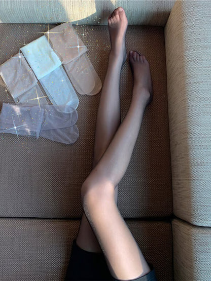 🔥Pearlescent Silk Stockings Sexy Nylon Pantyhose